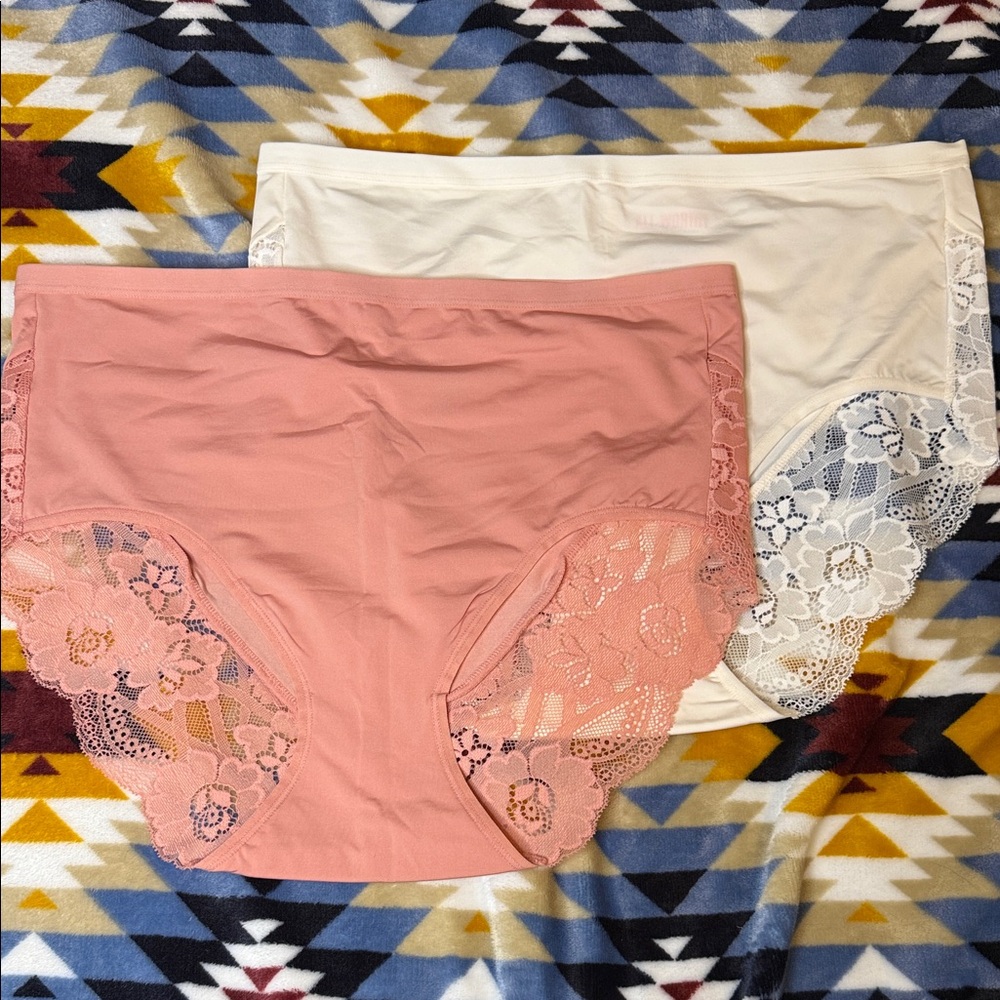 NWT ALL WORTHY BY HUNTER MCGRADY Elegant Lace Trimmed Women's Panties